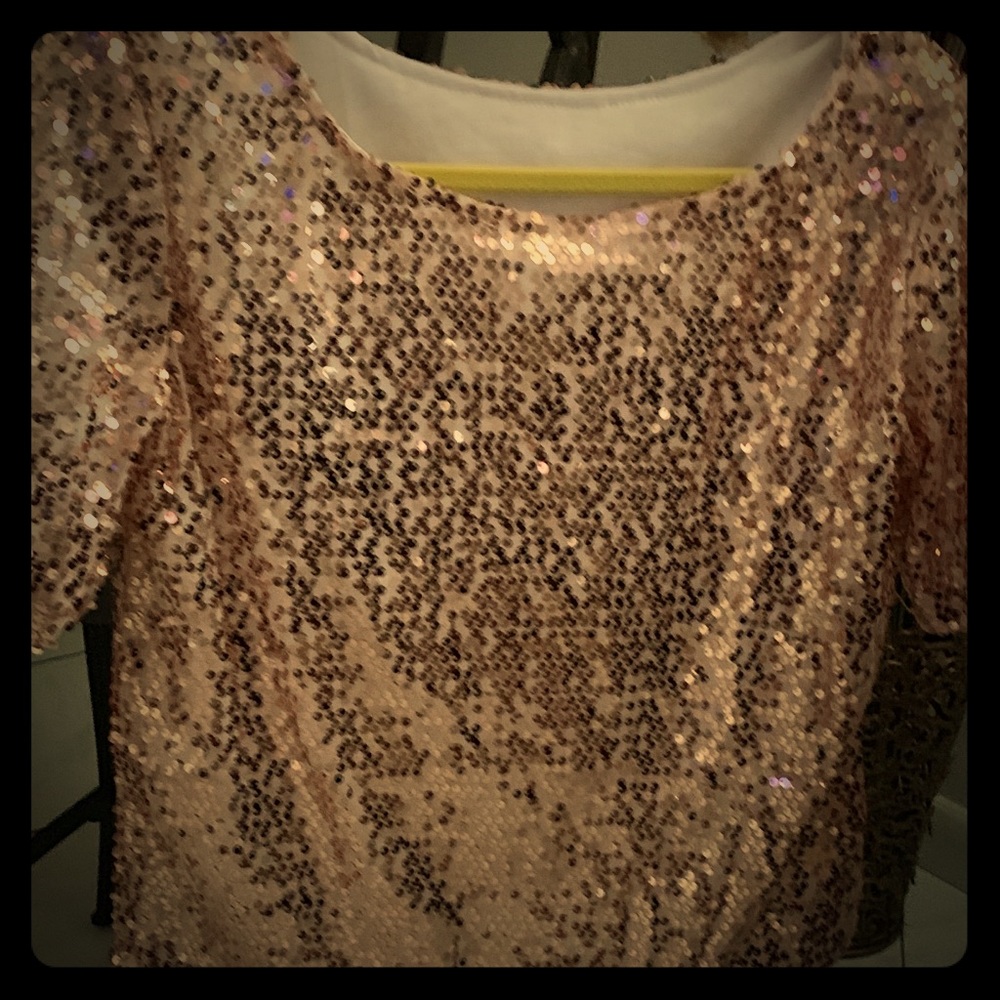 Gold sequins blouse